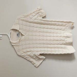 Good Times Free Planet Crochet Knit Polo Men's S